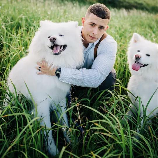 Colin With Dogs